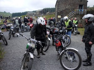 Rally bikers at Killhope